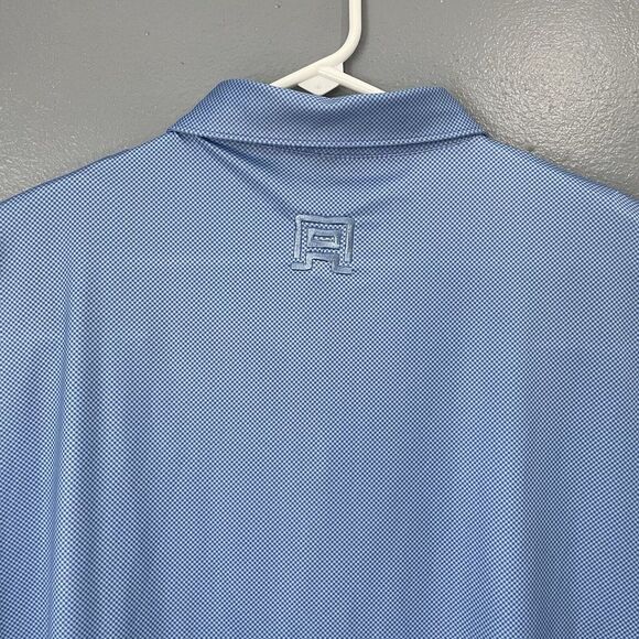 Peter Millar Summer Comfort‎ Polo Shirt Mens Extra Large Blue Square Golf Logo - Picture 10 of 12